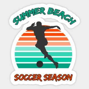 Summer Beach Soccer Season Sticker